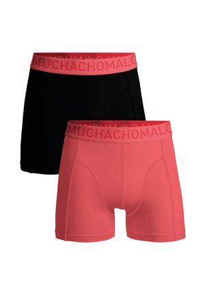 2-PACK SOLID - Úzke boxerky - black pink