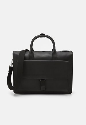 LEATHER UNISEX - Laptop bag - black