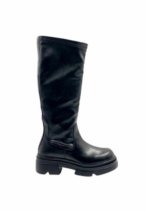 Stivali con plateau - black