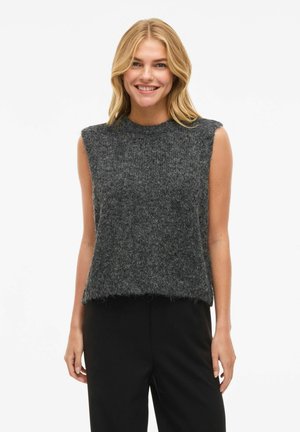 VIMARLEY RUNDHALS - Topp - dark grey melange
