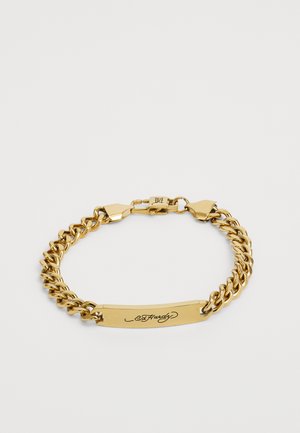SCROLL LOGO CURB CHAIN BRACELET UNISEX - Bracelet - gold-coloured