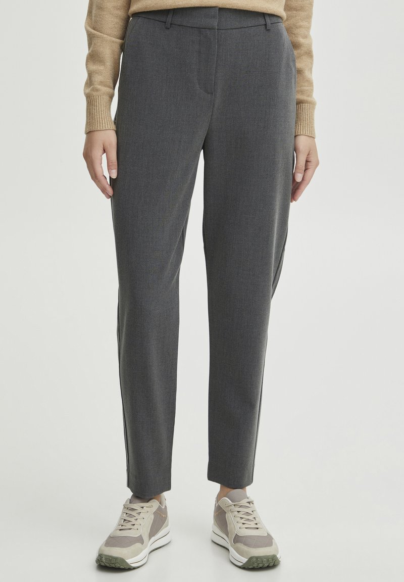Oxmo OXDOVINE REGULAR FIT - Chinos - dark grey melange