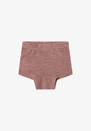 Różowe szorty bawełniane z teksturowanym wzorem, wyposażone w miękki pas i klasyczny krój slipów, zaprojektowane z myślą o komforcie.