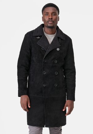 VICENTE - Classic coat - schwarz wildleder