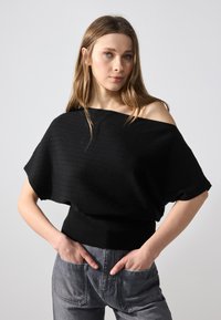 Anna Field Potiskana majica - black
