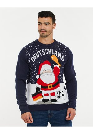 XMAS WM FAN PULLOVER - Strickpullover - navy