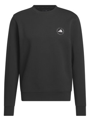 Zwarte sweatshirt van een katoenmix, met een ronde hals, lange mouwen en een klein logo op de linkerkant van de borst.