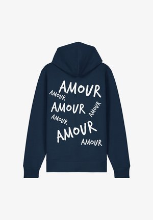 AMOUR3 EMBROIDERY - Sweat zippé - dark blue