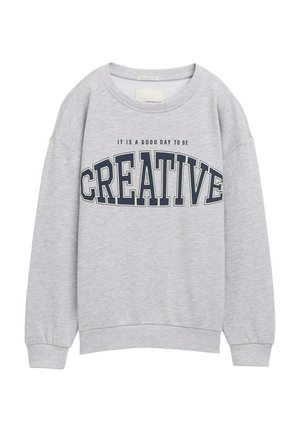 MIT PRINT - Sweatshirt - light stone grey melange