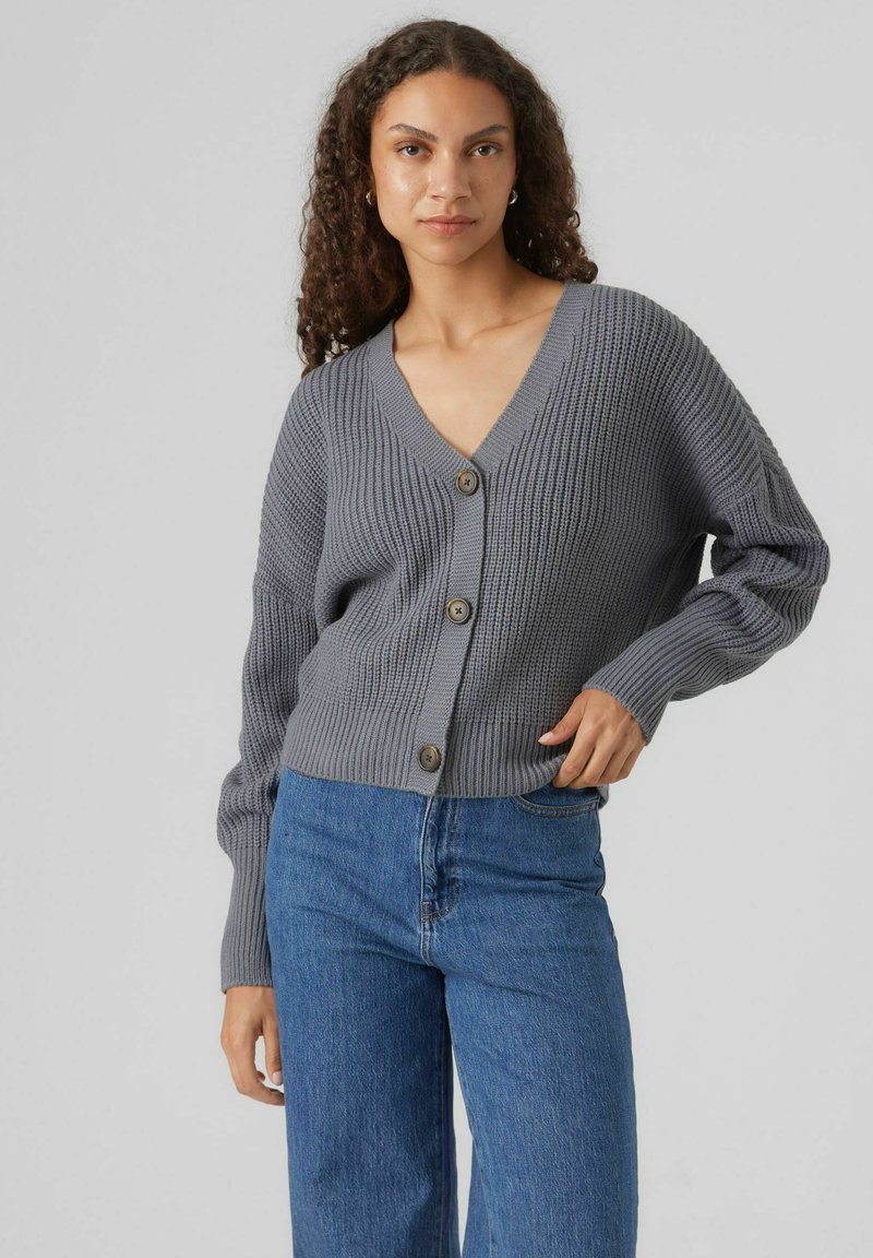 Vero Moda Vmlea Cardigan Col V Tricot Femme - Pull Doux Et Élégant