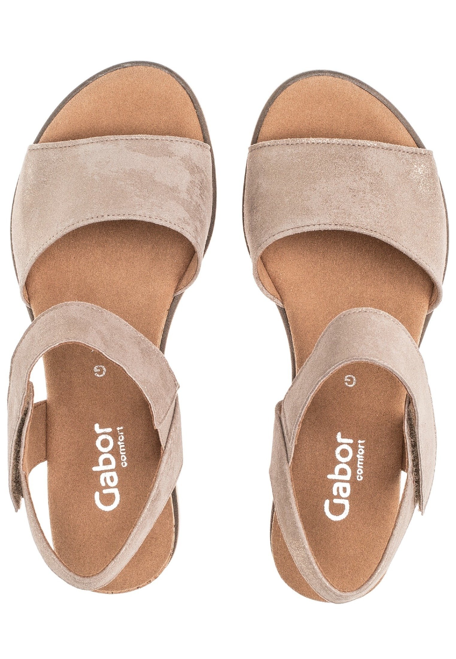 Gabor Sandalen met sleehak - muschel kork/crem/beige - Zalando.be