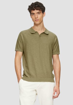 s.Oliver MIT MUSTER - Polo shirt - olivgrün