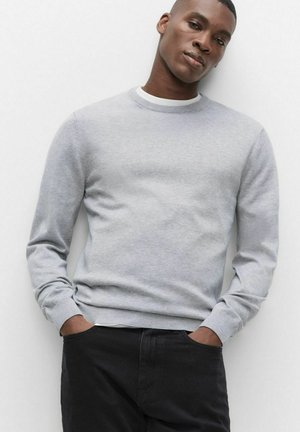 MENTON - Stickad tröja - lt grey mel