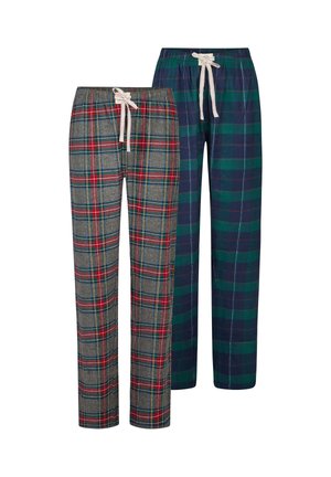 CHRISTMAS 2-PACK - Bas de pyjama - grün/anthra kariert