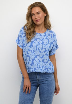 Kaffe KALISA SINE - Blouse - large blue flower print