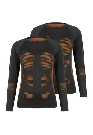 2 PACK THERMO LANGARM - Unterhemd/-shirt - orange