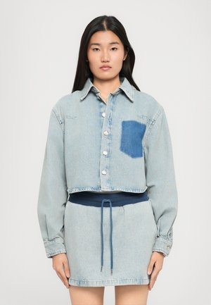 Button-down blouse - light blue