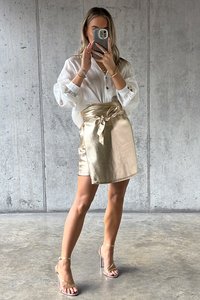 Never Fully Dressed JASPRE SKIRT - Minifalda - gold