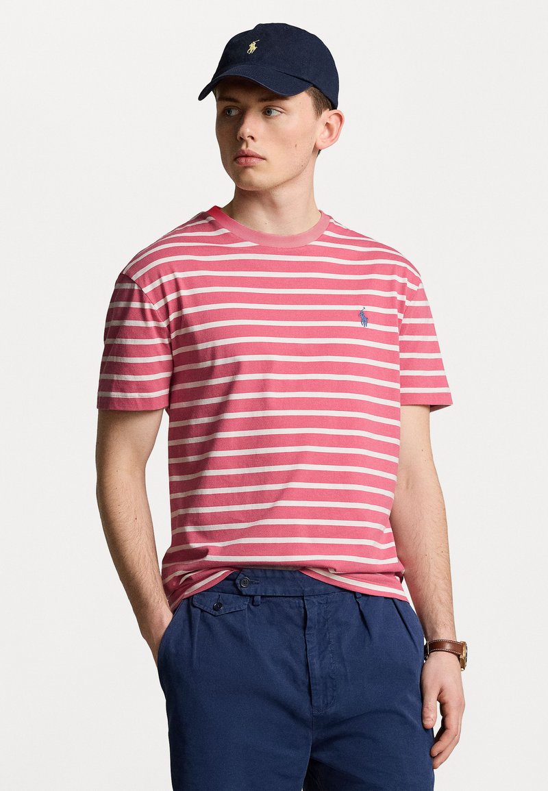 Polo Ralph Lauren CLASSIC FIT STRIPED JERSEY T-SHIRT - Marškinėliai su spaudiniu - adirondack berry/nevis