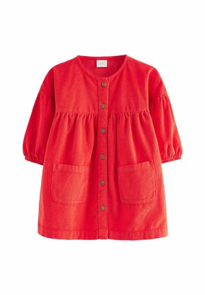 BUTTON THROUGH - Skjortekjole - red corduroy