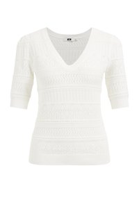 WE Fashion Jednoduché tričko - white