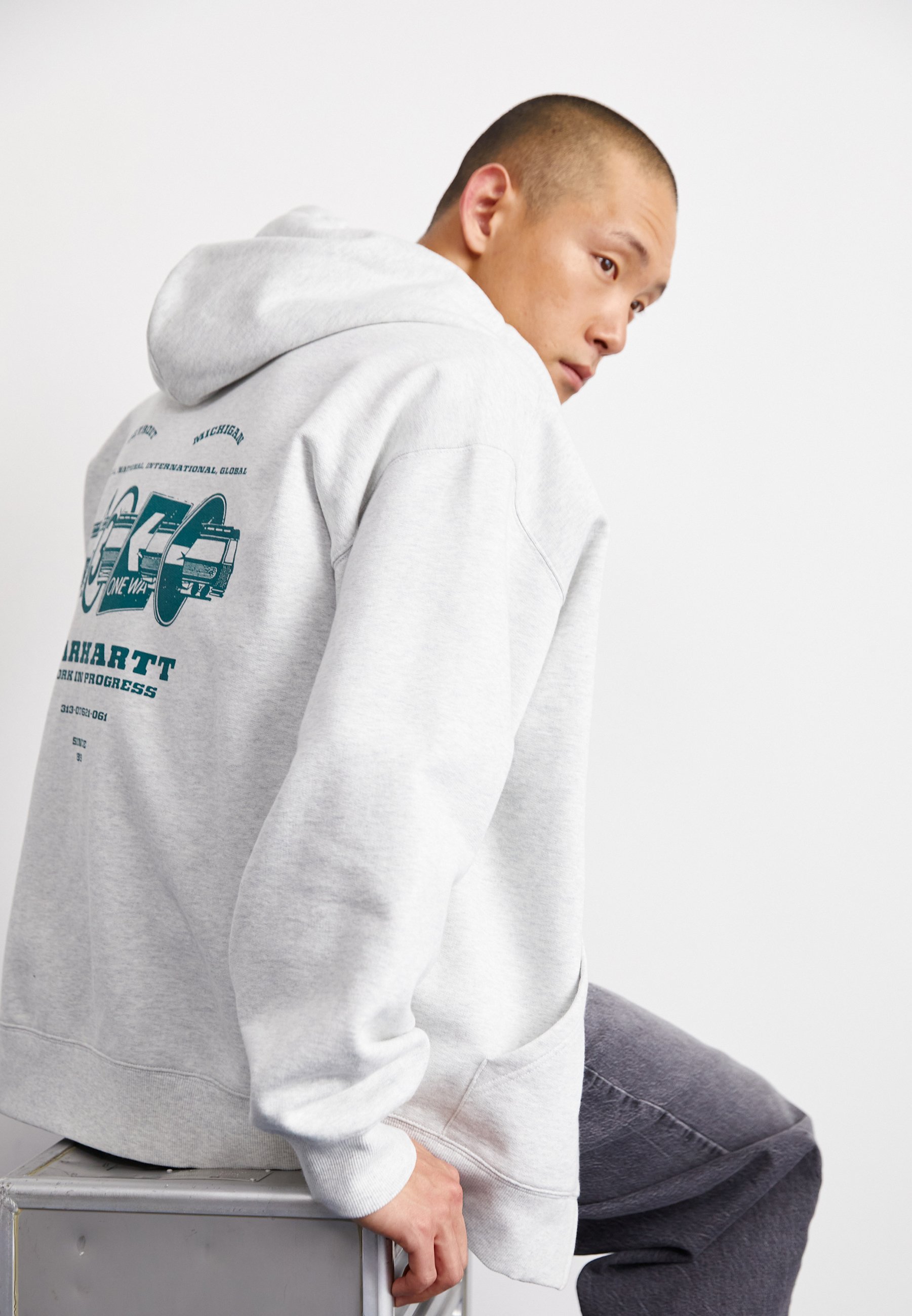 スウェット・トレーナー CARHARTT WIP 'Runaway' hoodie Gray CARHARTT WIP 'Runaway' hoodie Gray スウェット・トレーナー