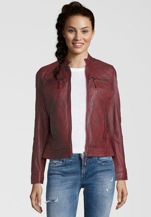 SALVINA - Leather jacket - red