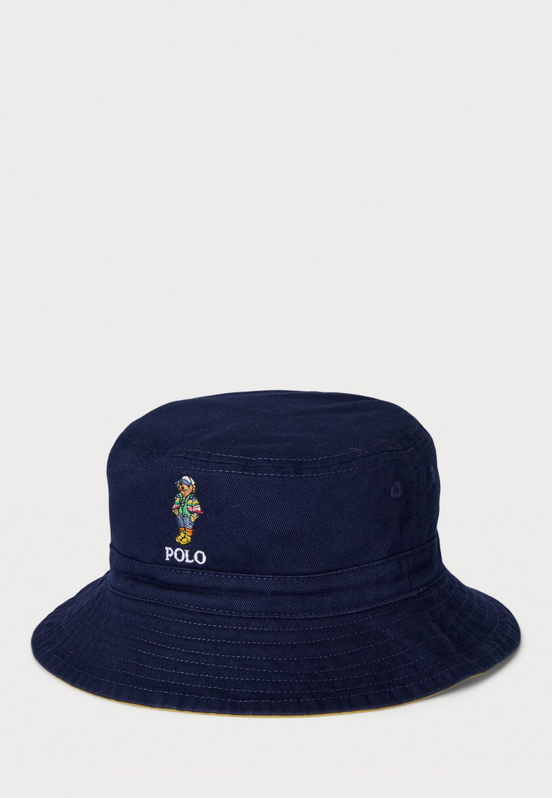 Polo Ralph Lauren - POLO BEAR REVERSIBLE TWILL BUCKET HAT UNISEX - Hat - newport navy/canary yellow, Enlarge