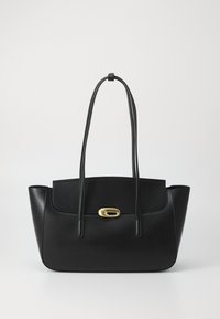 ENGRAVED - Handbag - black/ tumbled deep gold-coloured