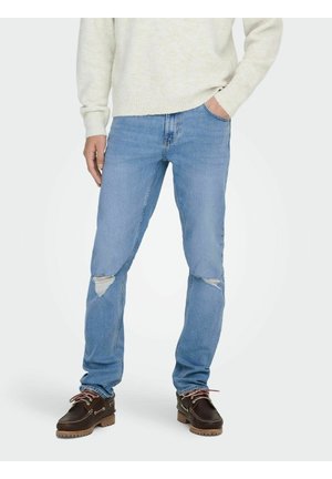 ONSLOOM MID RISE - Slim fit jeans - light blue denim