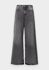 Plaša kāju džinsi bālzkrašu denīmā. Ar augstu jostasvietu, priekšējām kabatām un taisnu piegriezumu. Tekstūrēta auduma ar redzamām šuvju detaļām.