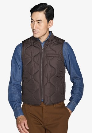 Vest - dark brown solid