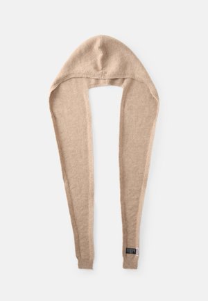 TIED HOOD - Gorro - mole melange
