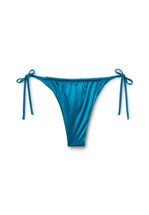 Tezenis, SHINY GLAM WITH NARROW TIES BRAZILIAN - Bas de bikini - blue