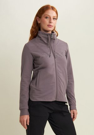 TURTLENECK - Sweat zippé - mottled dark brown