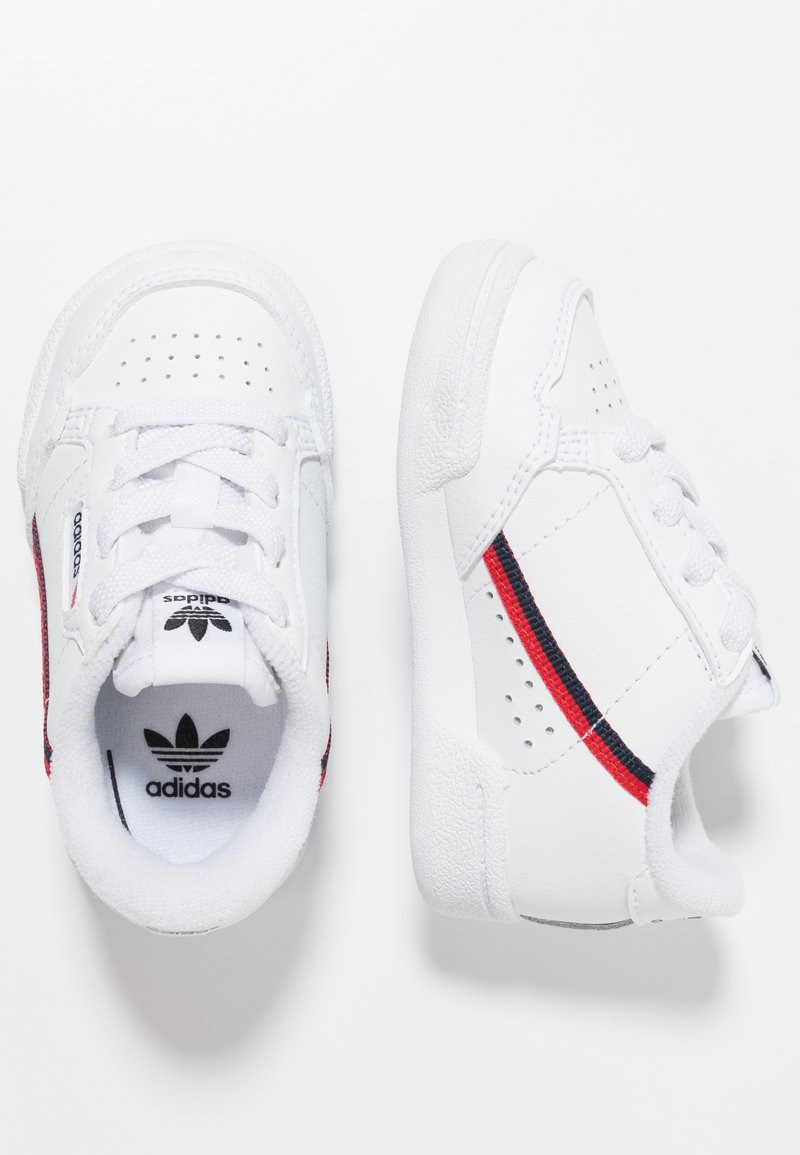 adidas Originals - CONTINENTAL 80 UNISEX - Baby shoes - footwear white/scarlet/collegiate navy, Enlarge