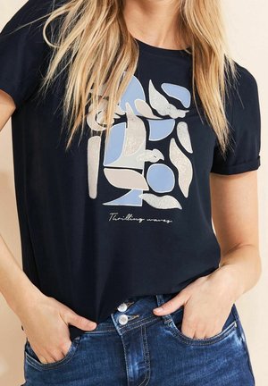 Print T-shirt - dark blue