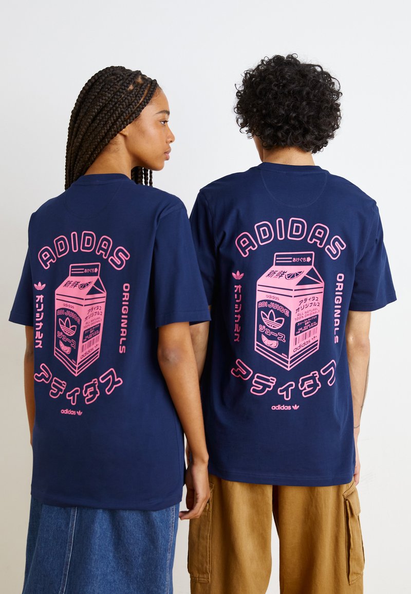 adidas Originals JAPAN - Nyomott mintás póló - night indigo