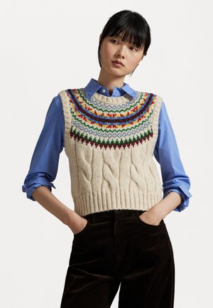 Polo Ralph Lauren FAIR ISLE YOKE SWEATER VEST - Strikkegenser - off-white
