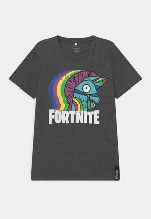 NKMNAFI FORTNITE - Triko s potiskem - dark grey melange