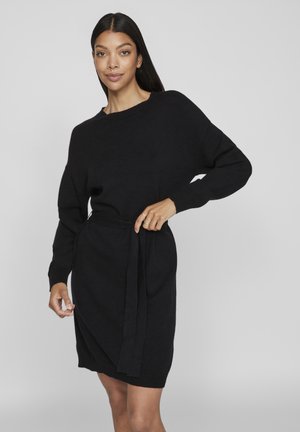 VILA O-NECK - Jumper dress - black