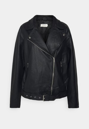 ONLBELLA BIKER - Faux leather jacket - black
