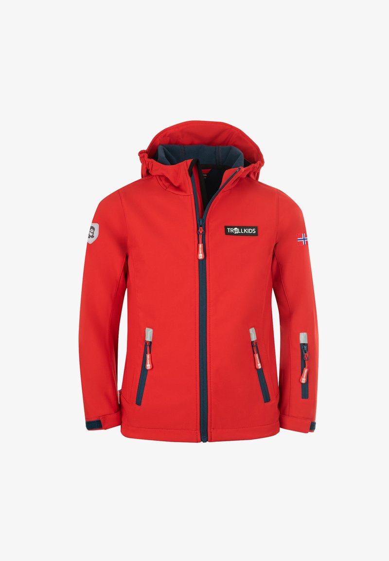 TROLLKIDS Soft shell jacket - bright red