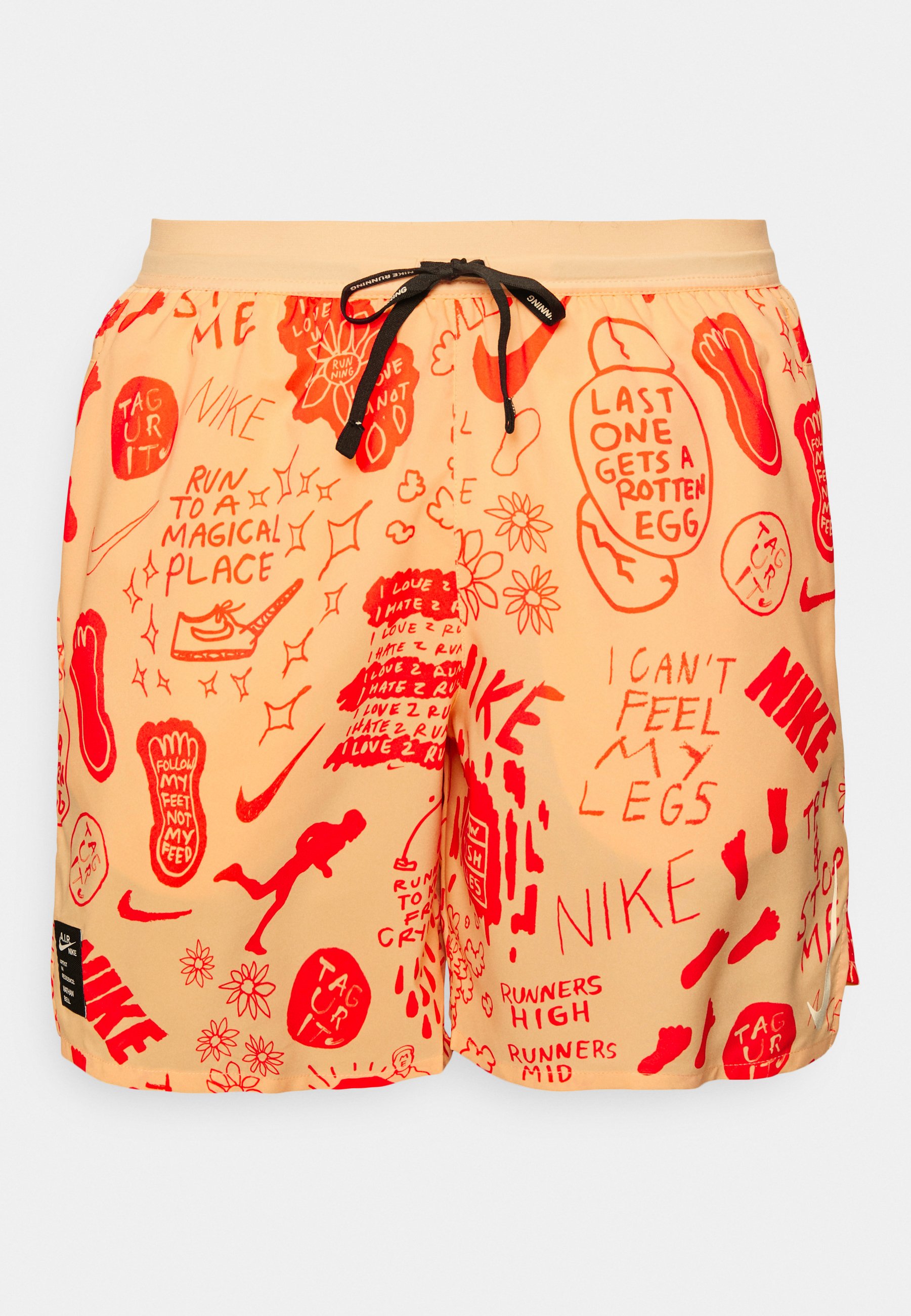Nike Performance Pantalón corto de deporte - orange chalk/silver/naranja -  Zalando.es