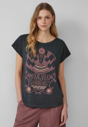 GEWASCHENES MIT FRONT - T-shirt imprimé - schwarz