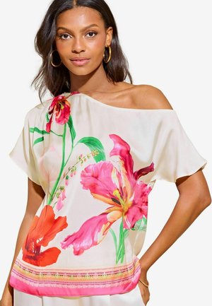 Lipsy SLASH NECK - Pluus - ivory white