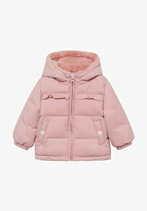 GEWATTEER MET IMITATIEBONT - Vinterkappa /-rock - roze
