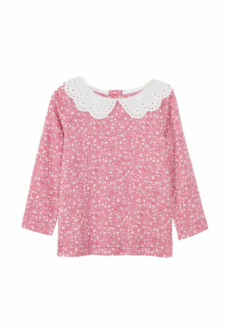 JoJo Maman Bébé FLORAL BRODERIE COLLAR - REGULAR FIT - Pusero - pink