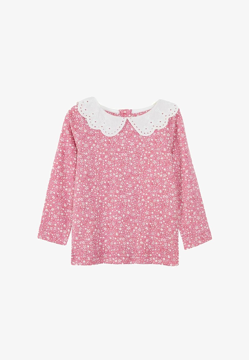JoJo Maman Bébé FLORAL BRODERIE COLLAR - REGULAR FIT - Pusero - pink