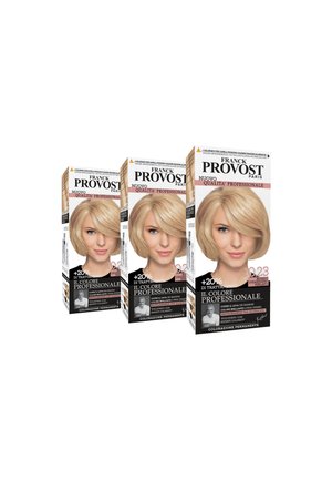 FRANCK PROVOST TINTA CAPELLI COLORE PROFESSIONALE A DOMICILIO VALORIZZA RIFLESSI E BRILLANTEZZA PENNELLO DI PRECISIONE INCLUSO - 3 PACK - Tinte capelli - bondo chiarissimo perlato